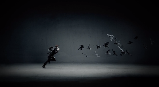 Jaejoong running flock of ravens